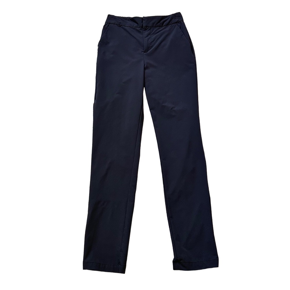 FIGS Pro Skinny Scrub Trouser Pants Tall XS Black Zip Fly Elastic Waist Workwear